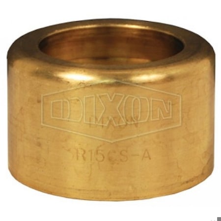Dixon 520-H Scovill Style Ferrule, 3/4 ID x 1-12/64 to 1-14/64 OD in Nominal, Hose, 1 in L, Brass, Domesti R75AS